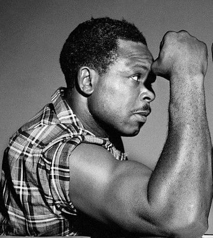 Portrait of boxer Archie Moore in 1954