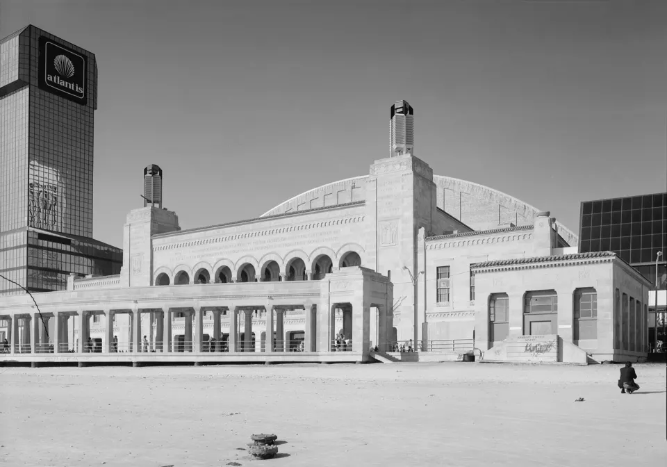 Exterior of Atlantic City Convention Hall on the Boardwalk