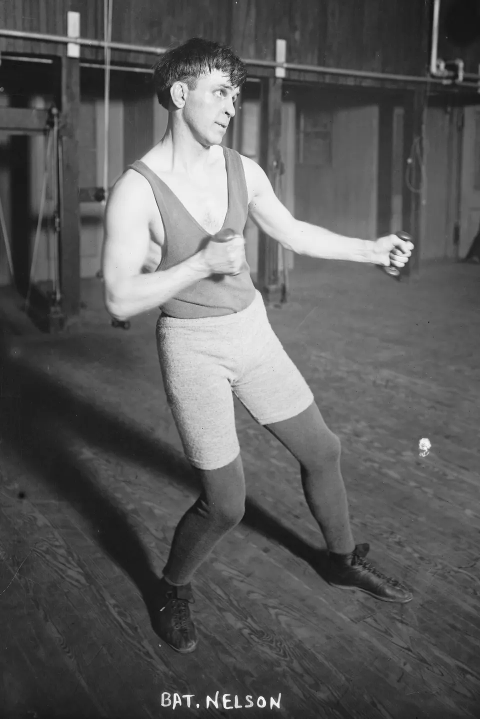 Portrait of lightweight boxer Battling Nelson