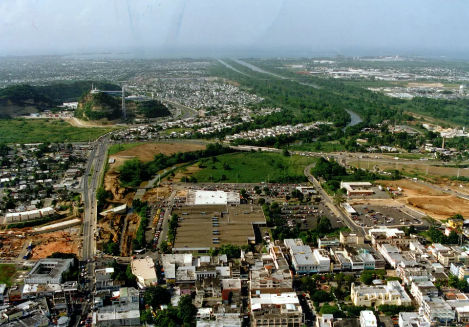 Aerial view of the city of Bayamón, Puerto Rico