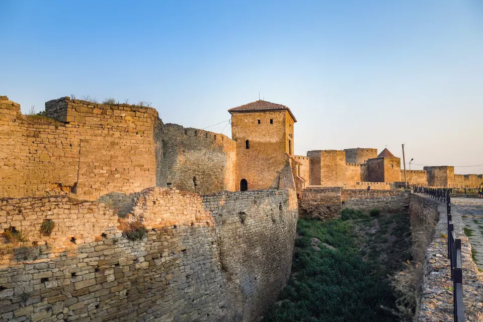 Stone walls and towers of the Bilhorod-Dnistrovskyi fortress