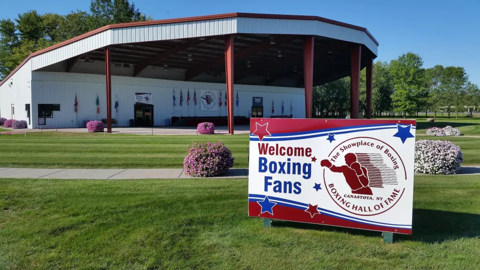 Entrance of the International Boxing Hall of Fame in Canastota