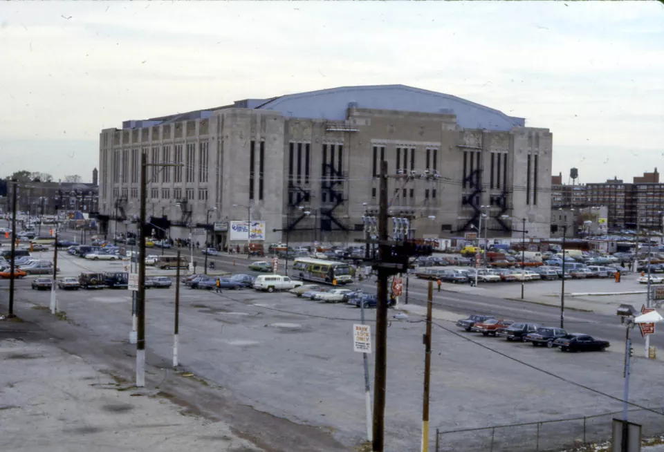 Exterior of the old Chicago Stadium arena