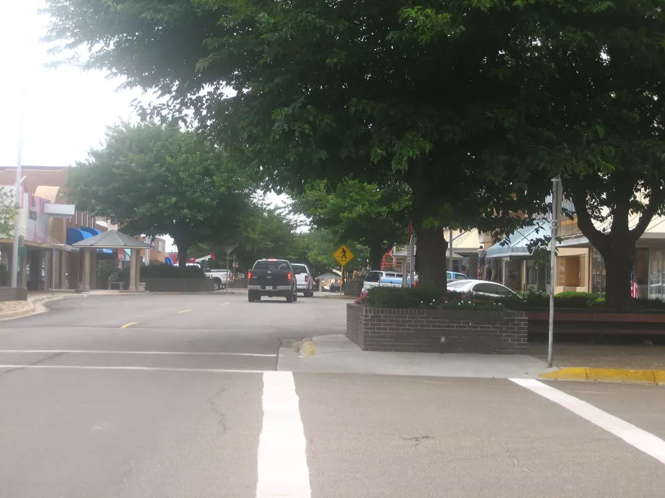 Street view of downtown Borger, Texas