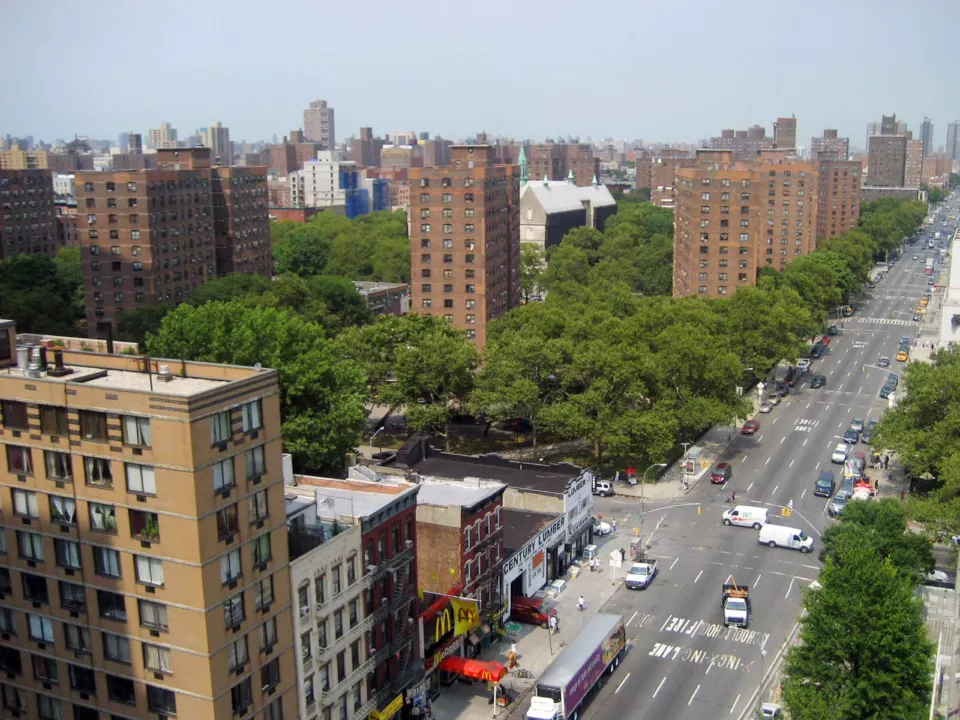 Street view in East Harlem, New York