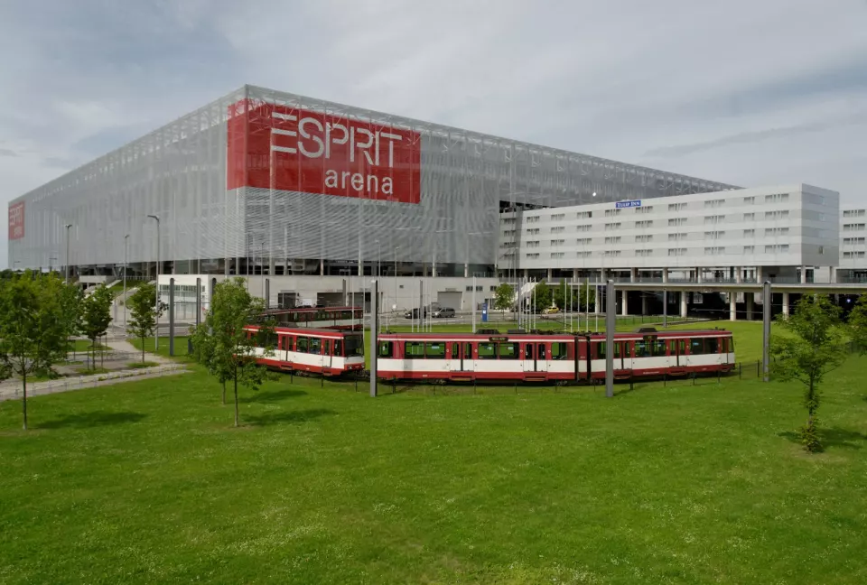 Exterior of the Esprit Arena stadium in Düsseldorf