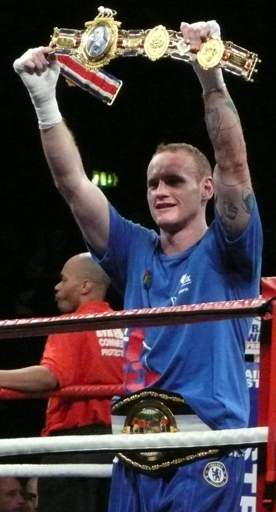 British boxer George Groves in the ring