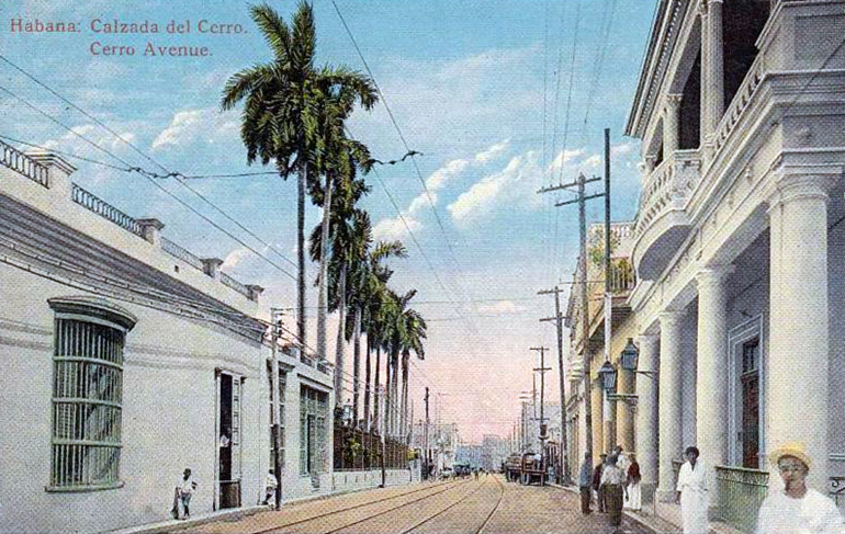 Old photograph of Cerro Avenue in Havana, 1916