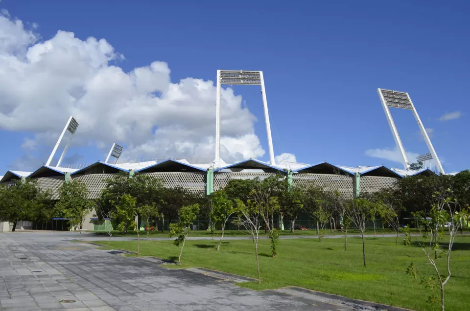 Exterior of Hiram Bithorn Stadium in San Juan, Puerto Rico