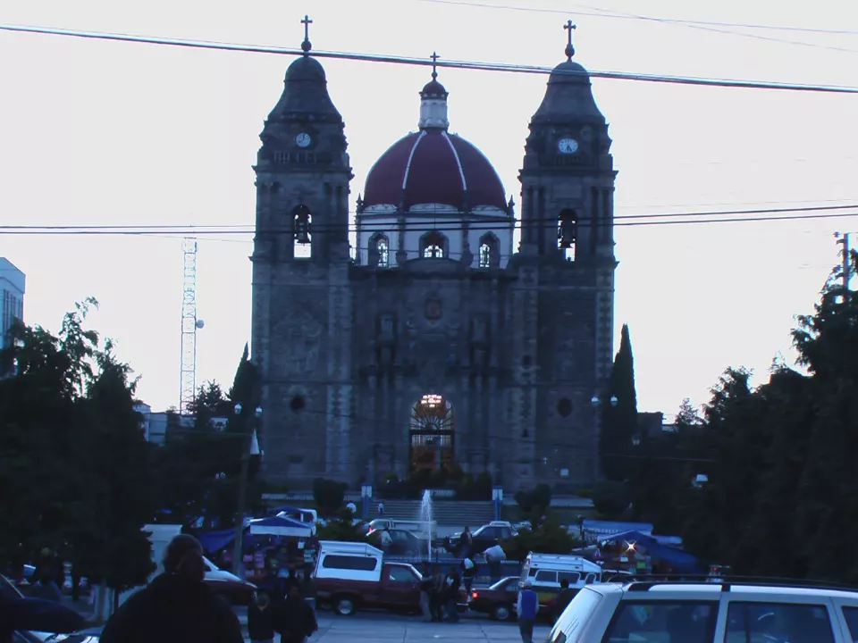 Church in the town of Santiago Tianguistenco, Mexico