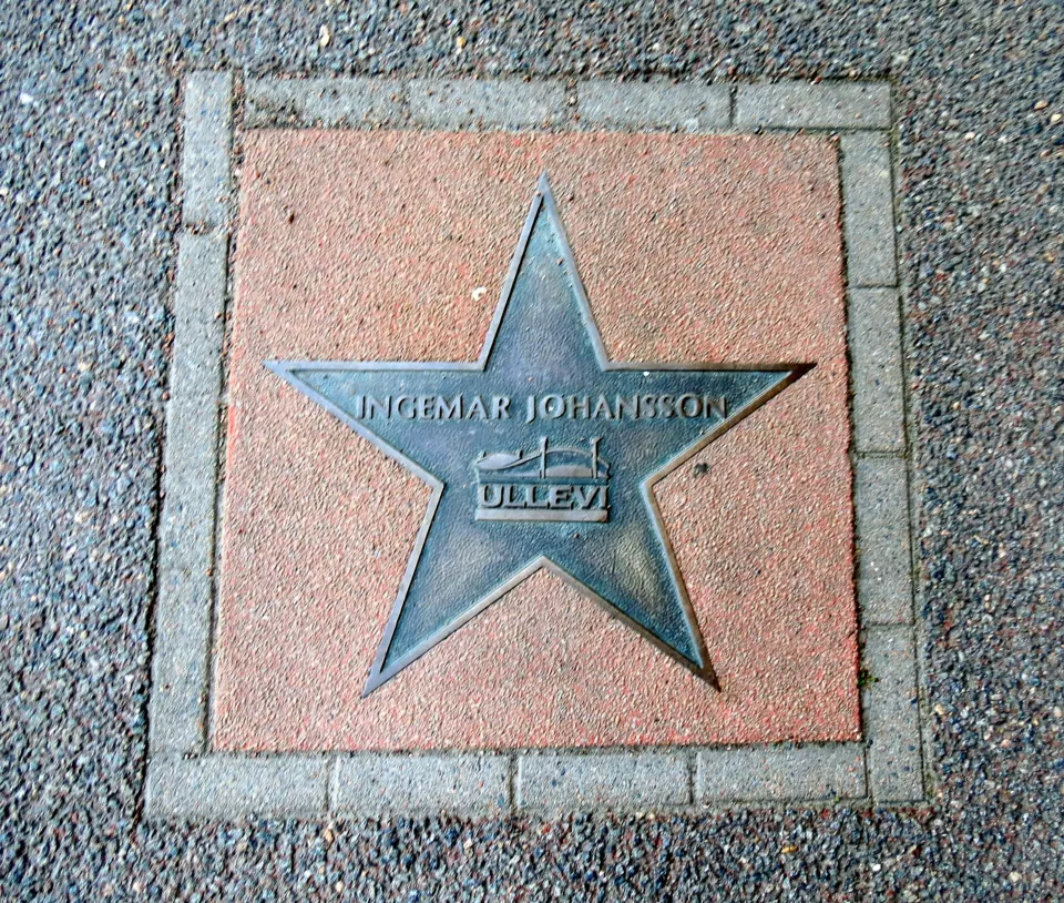 Commemorative star bearing Ingemar Johansson's name at Ullevi stadium