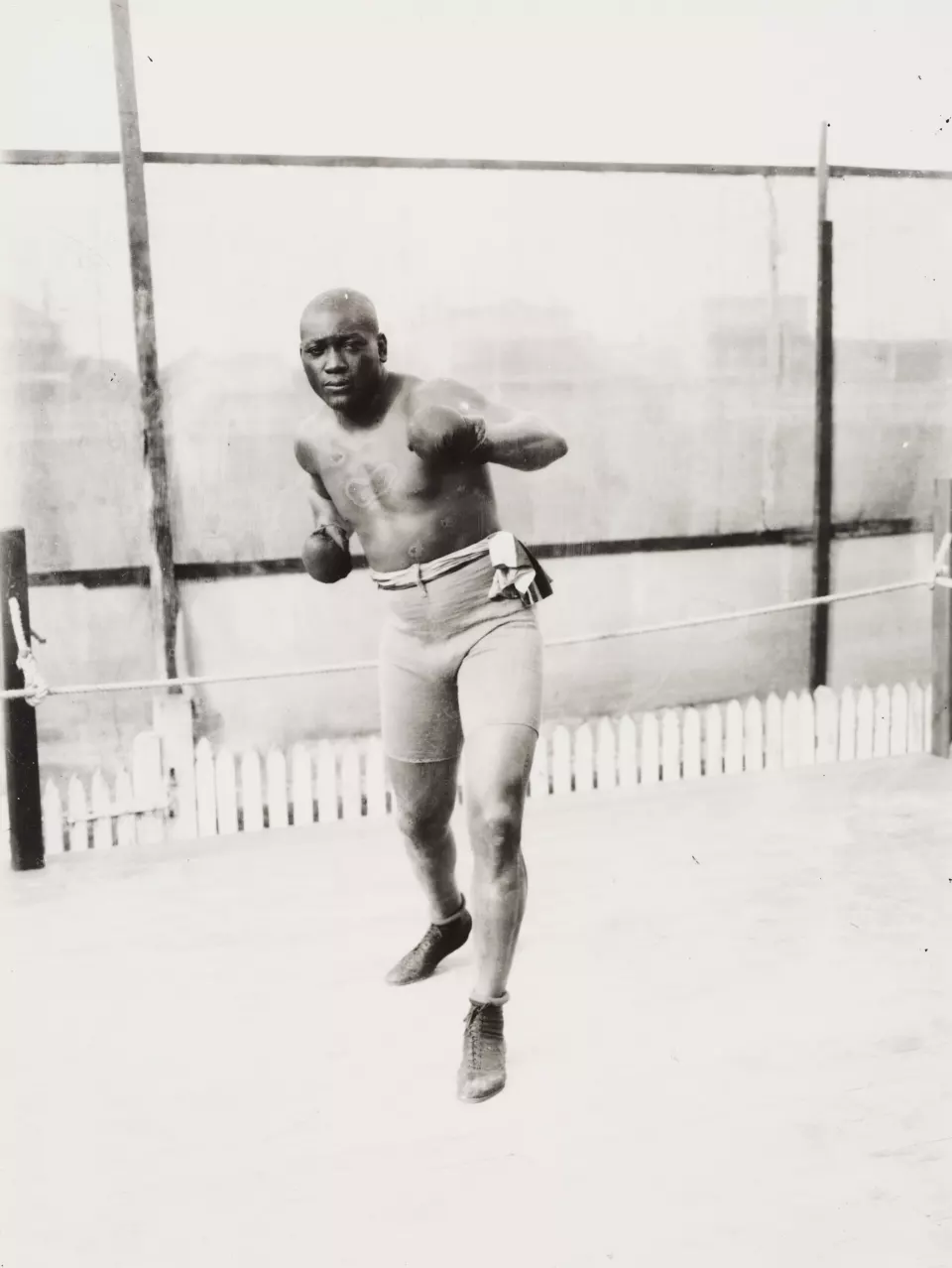 Portrait of boxer Jack Johnson around 1908