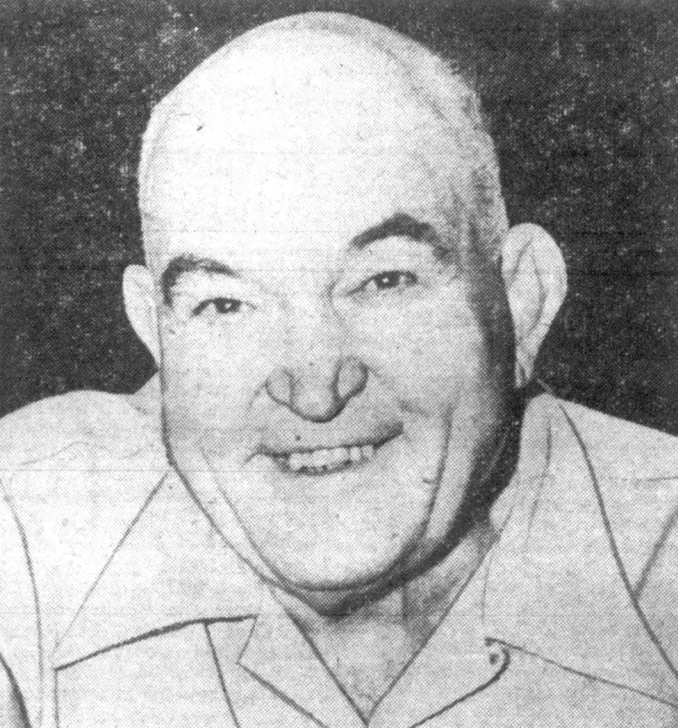 Elderly James J. Jeffries photographed in 1950