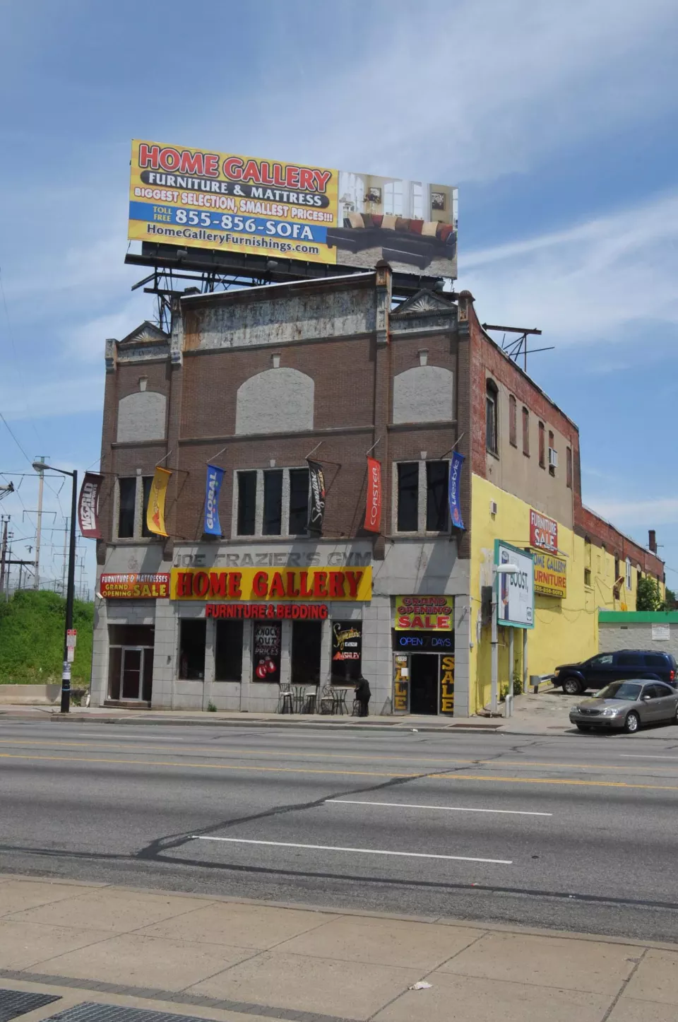 Three-story brick building on North Broad Street that housed Joe Frazier's Gym