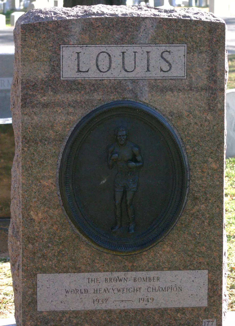 Headstone of Joe Louis at Arlington National Cemetery