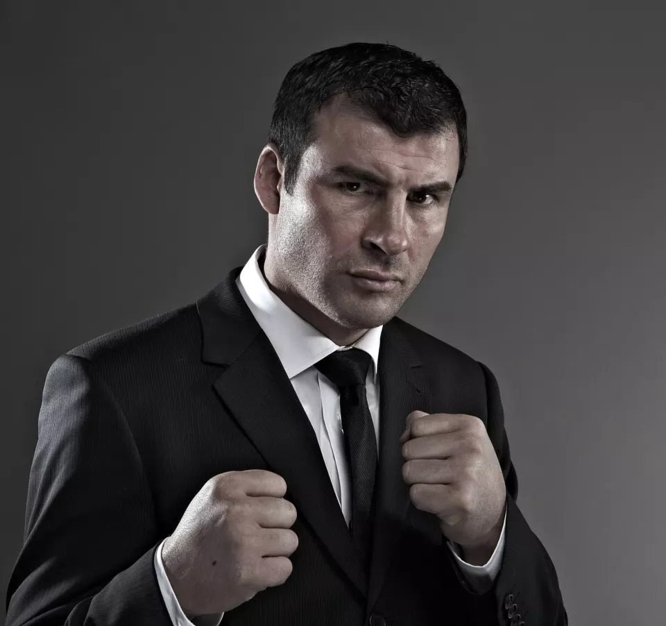 Portrait of Welsh boxer Joe Calzaghe