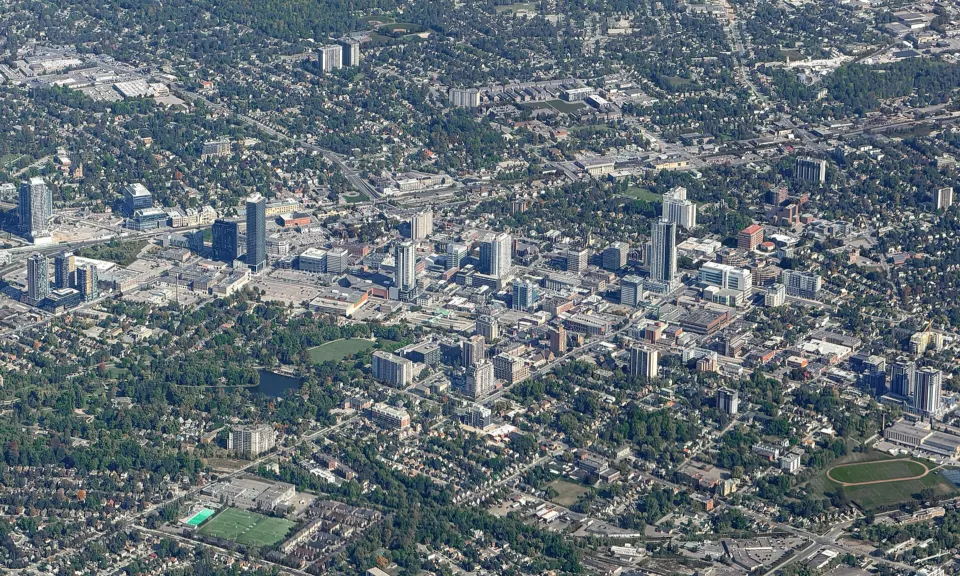 View of the city of Kitchener, Ontario