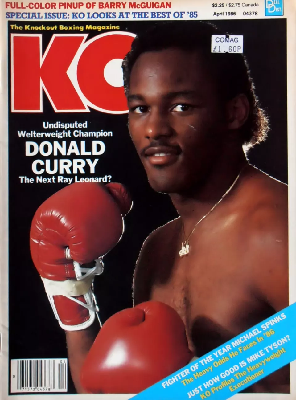 KO Magazine cover from April 1986 featuring Donald Curry