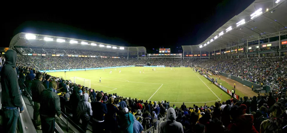 Panoramic view of the stadium at the Home Depot Center in Carson, California