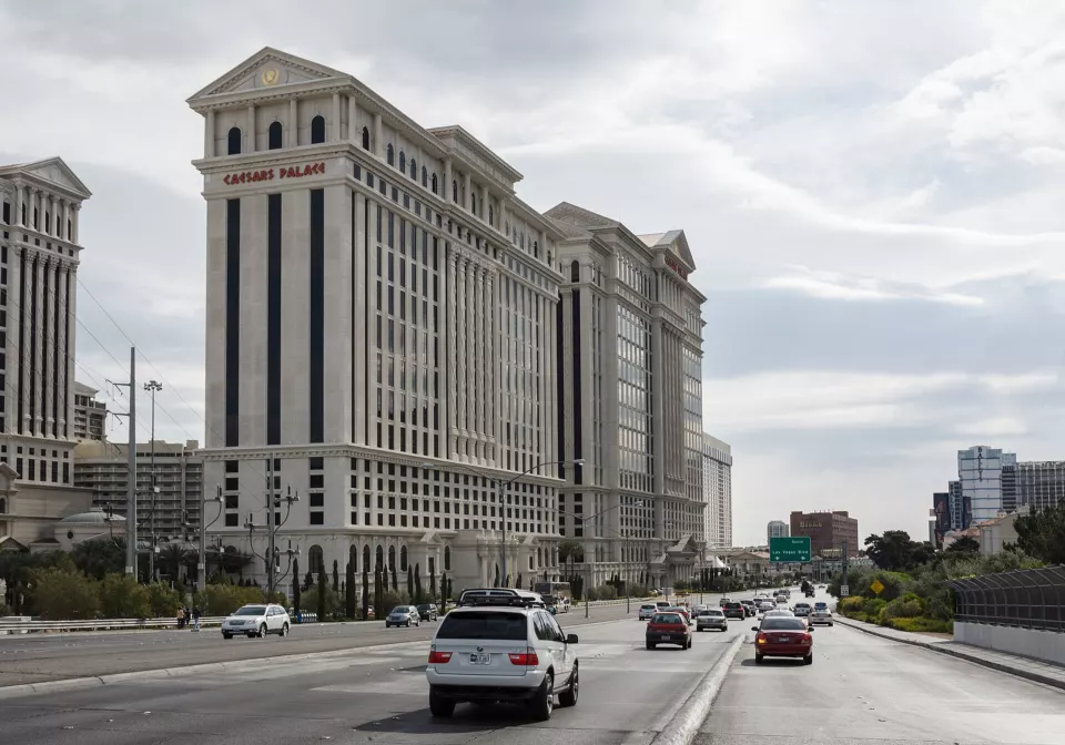 Exterior of Caesars Palace hotel in Las Vegas