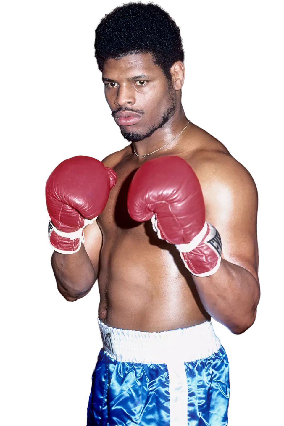 Portrait of heavyweight boxer Leon Spinks in 1978