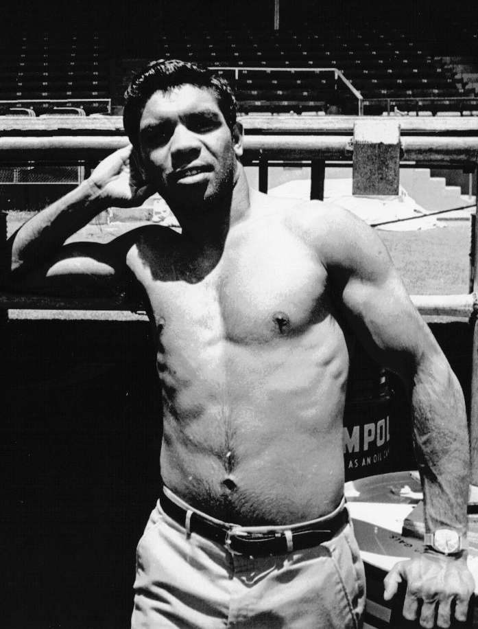 Australian boxer Lionel Rose at White City Tennis Stadium, Sydney, 1969