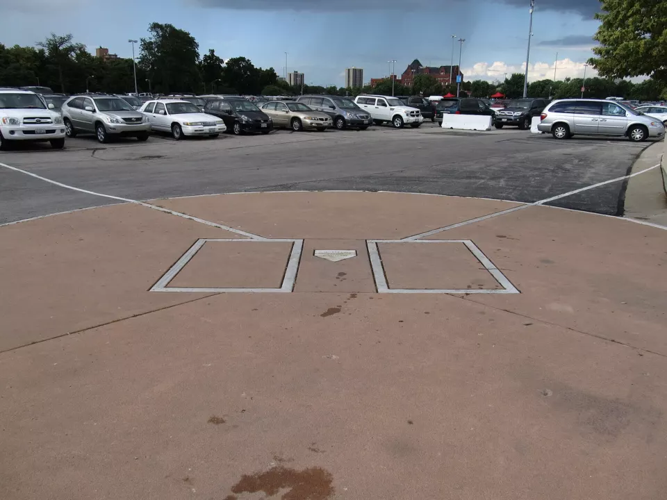 Home plate marker of the old Comiskey Park in Chicago