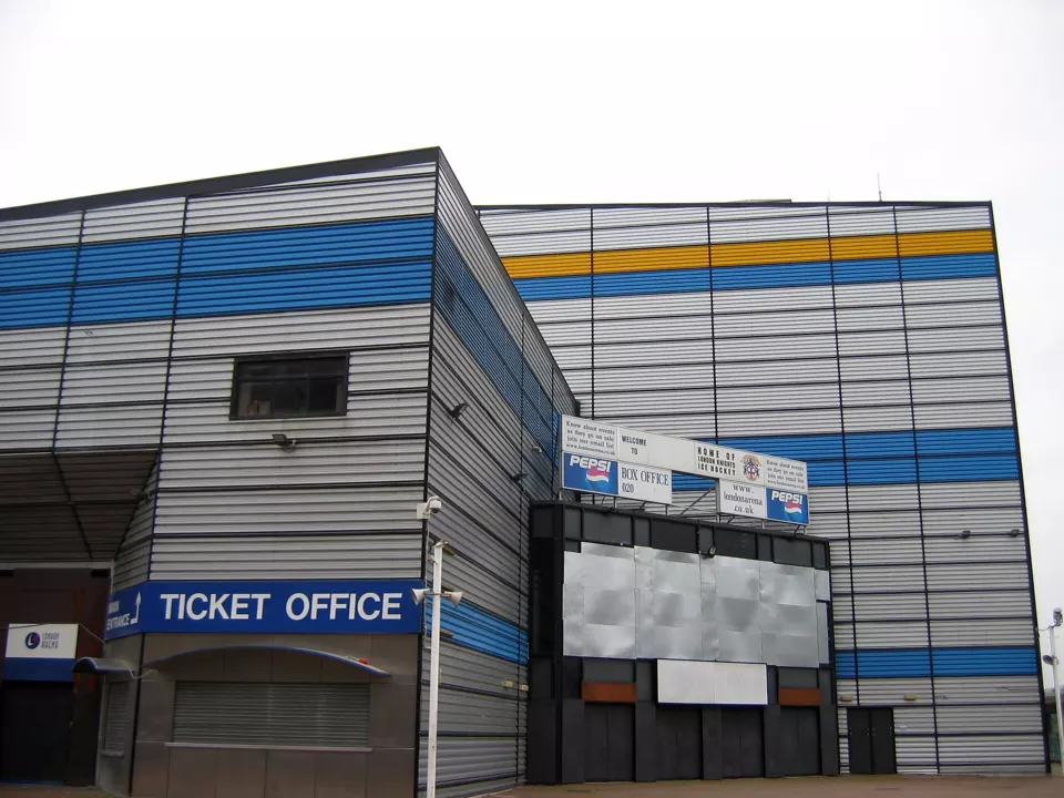 Exterior of the London Arena in Millwall, east London