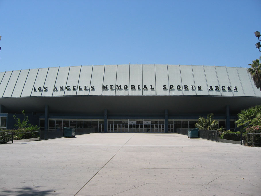 Exterior of the Los Angeles Memorial Sports Arena