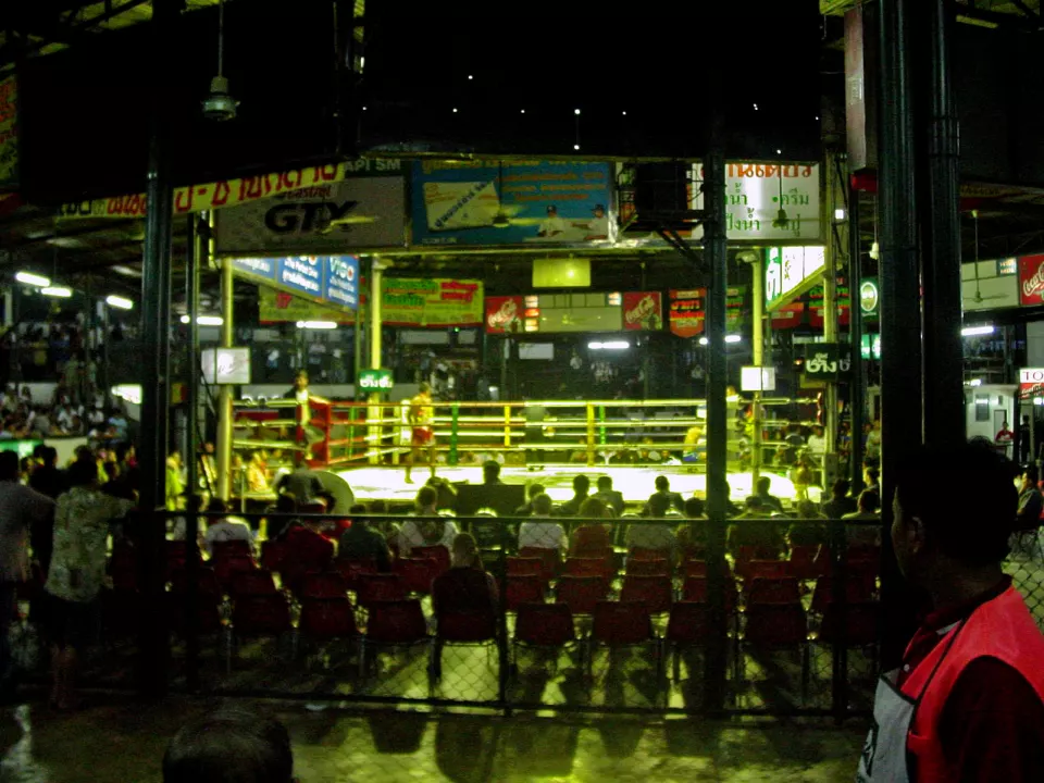 Entrance of the old Lumpinee Boxing Stadium in Bangkok
