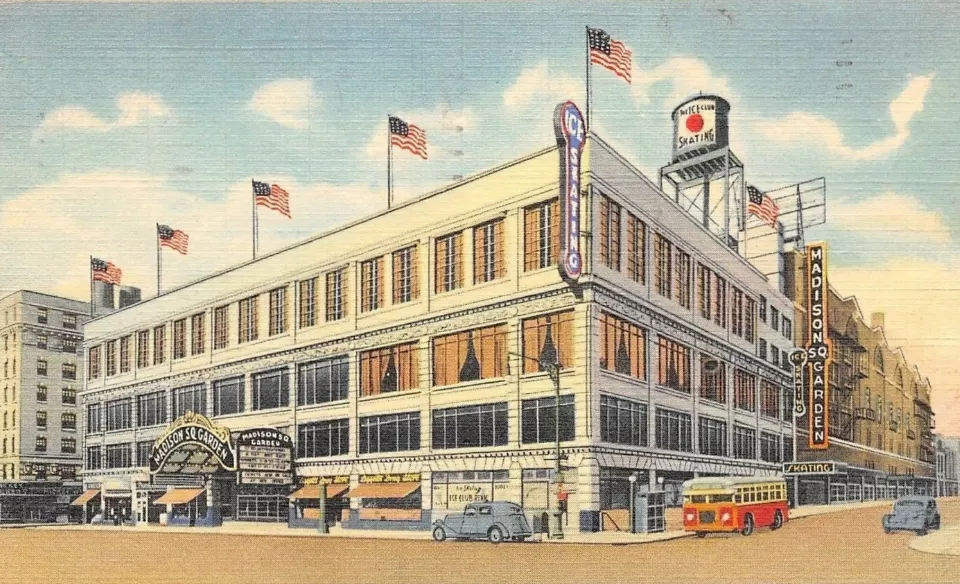 Postcard view of the third Madison Square Garden in New York