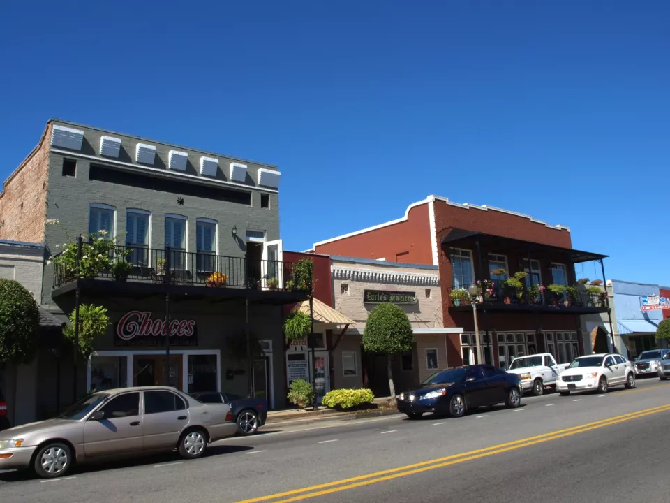 Main Street in downtown Atmore, Alabama
