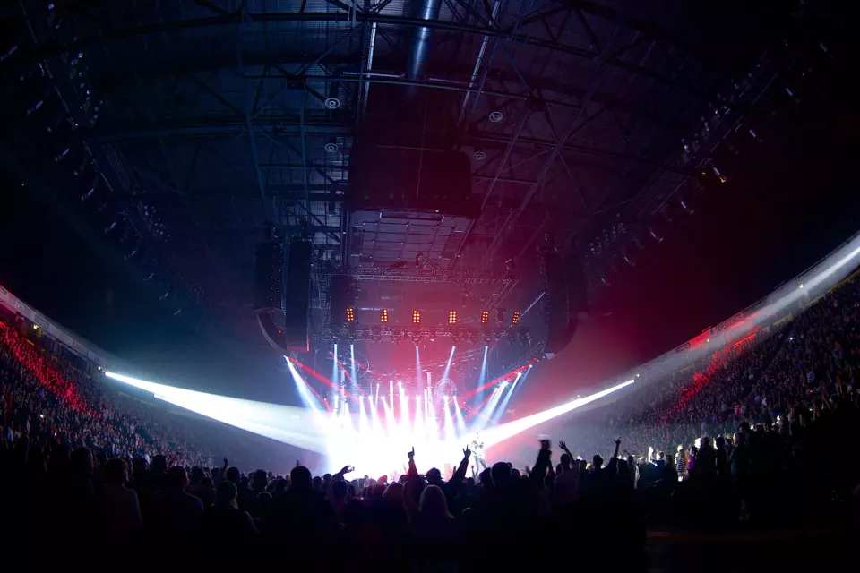 Interior of Manchester Arena during an event