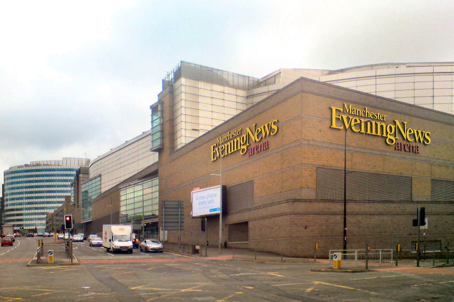Exterior of the Manchester Evening News Arena