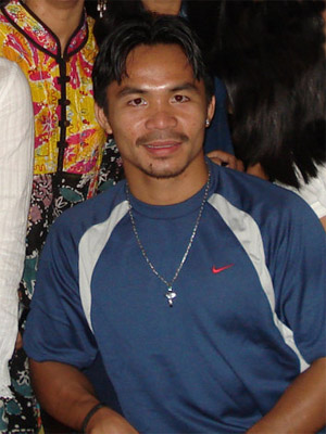 Portrait of Filipino boxer Manny Pacquiao