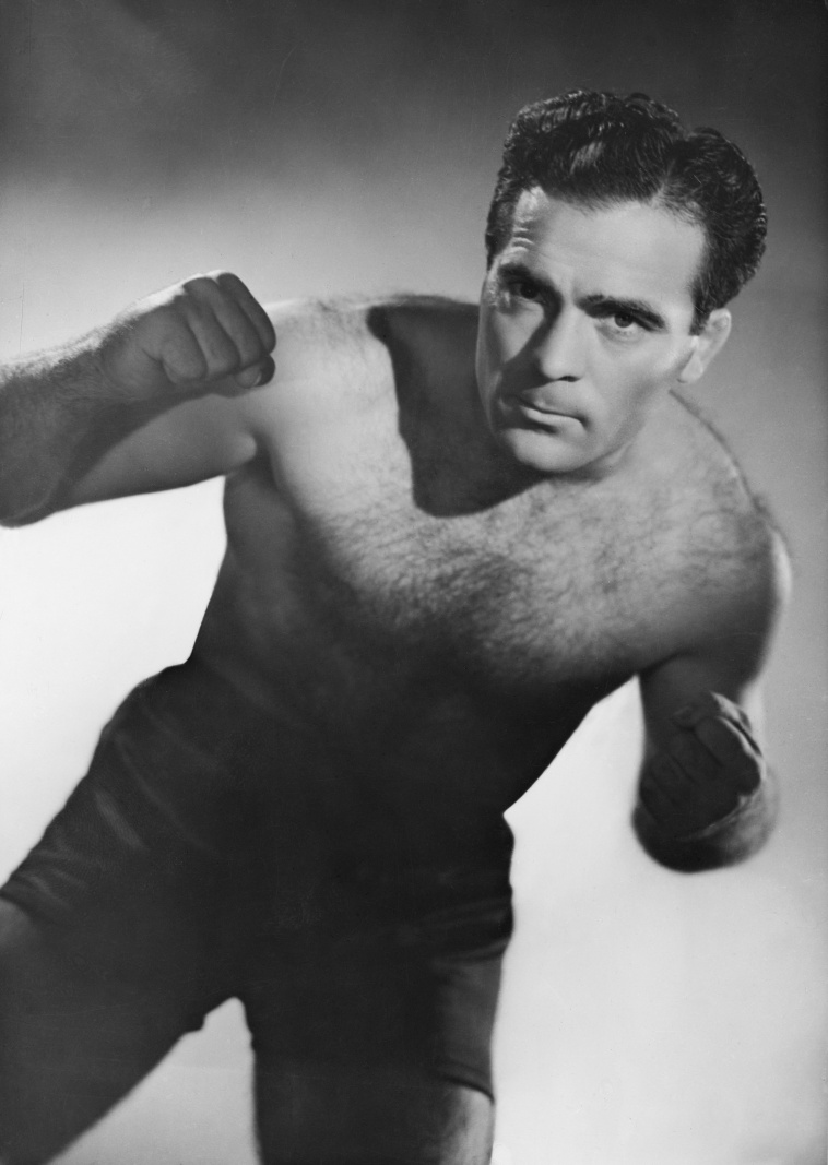 Studio portrait of French boxer Marcel Cerdan