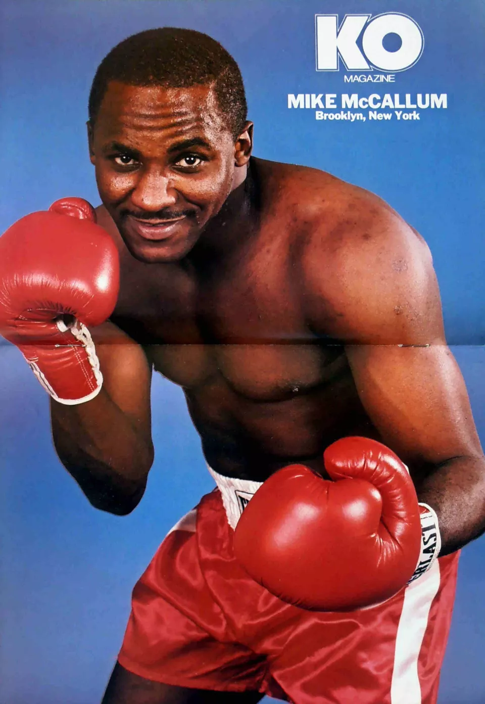 Portrait of Jamaican boxer Mike McCallum from 1988