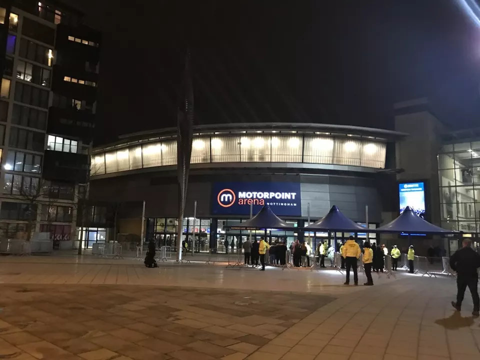 Exterior of the Motorpoint Arena in Nottingham