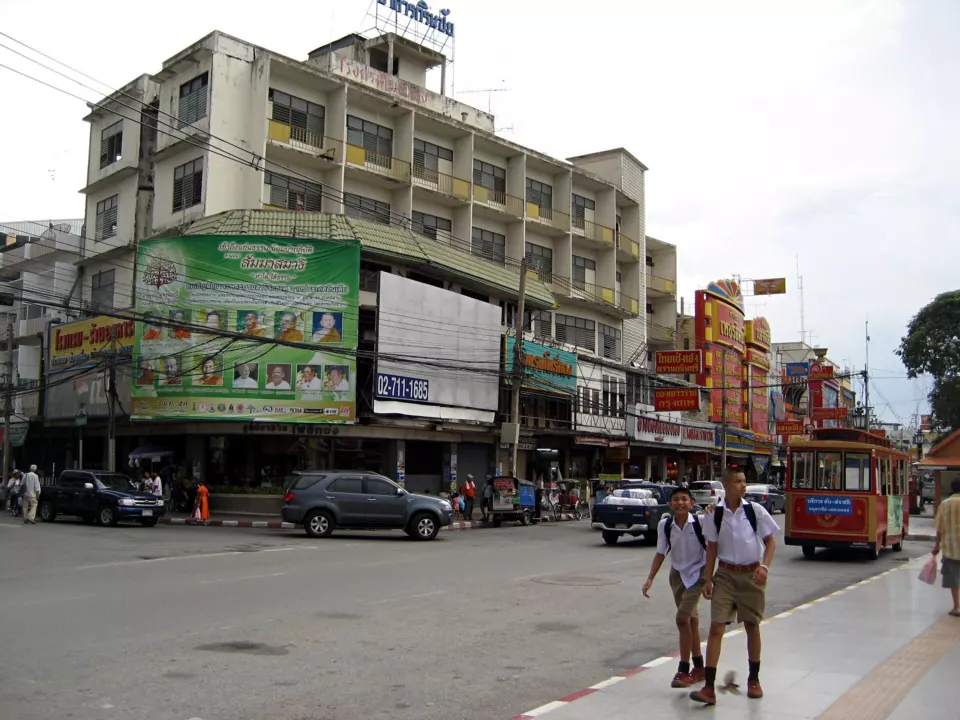 Street view of downtown Nakhon Ratchasima, Thailand