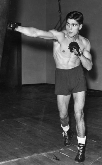 Young Nino Benvenuti, Italian boxer, in 1955