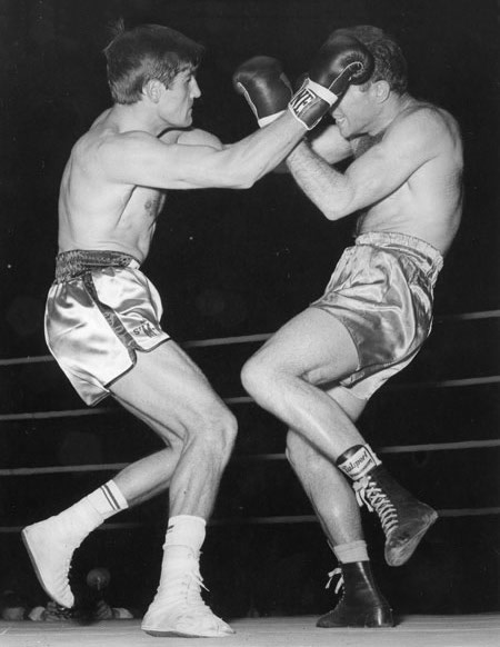Nino Benvenuti and Sandro Mazzinghi boxing in 1965