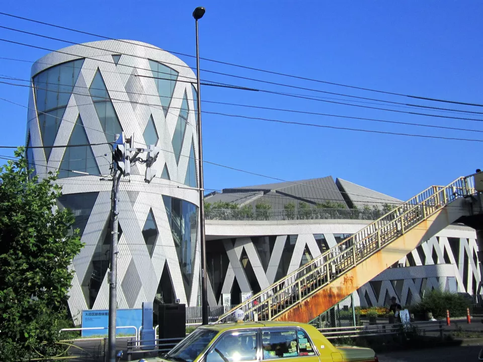Exterior of Ota City General Gymnasium in Tokyo