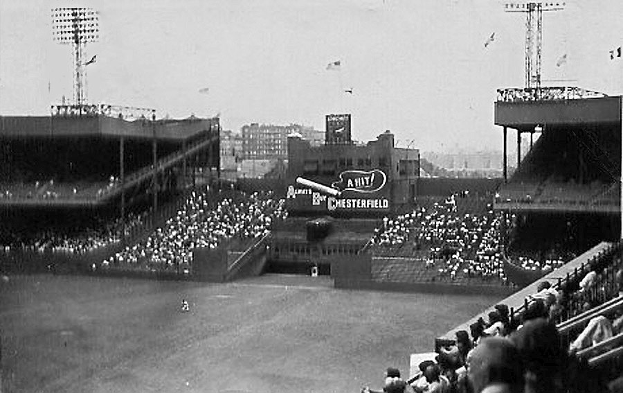 View of the Polo Grounds stadium in New York in the early 1950s