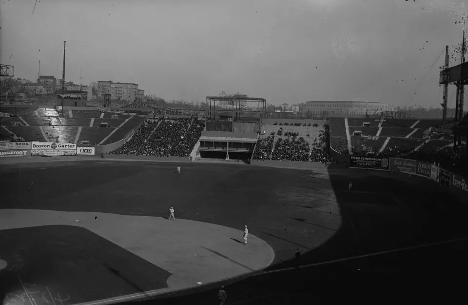 Historic photograph of the Polo Grounds stadium in New York, 1923