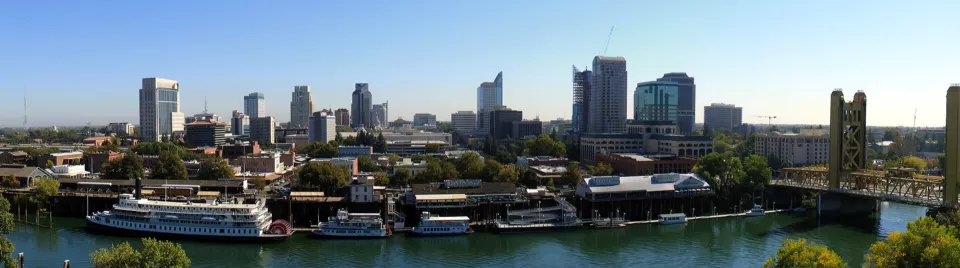 Sacramento skyline with high-rise buildings
