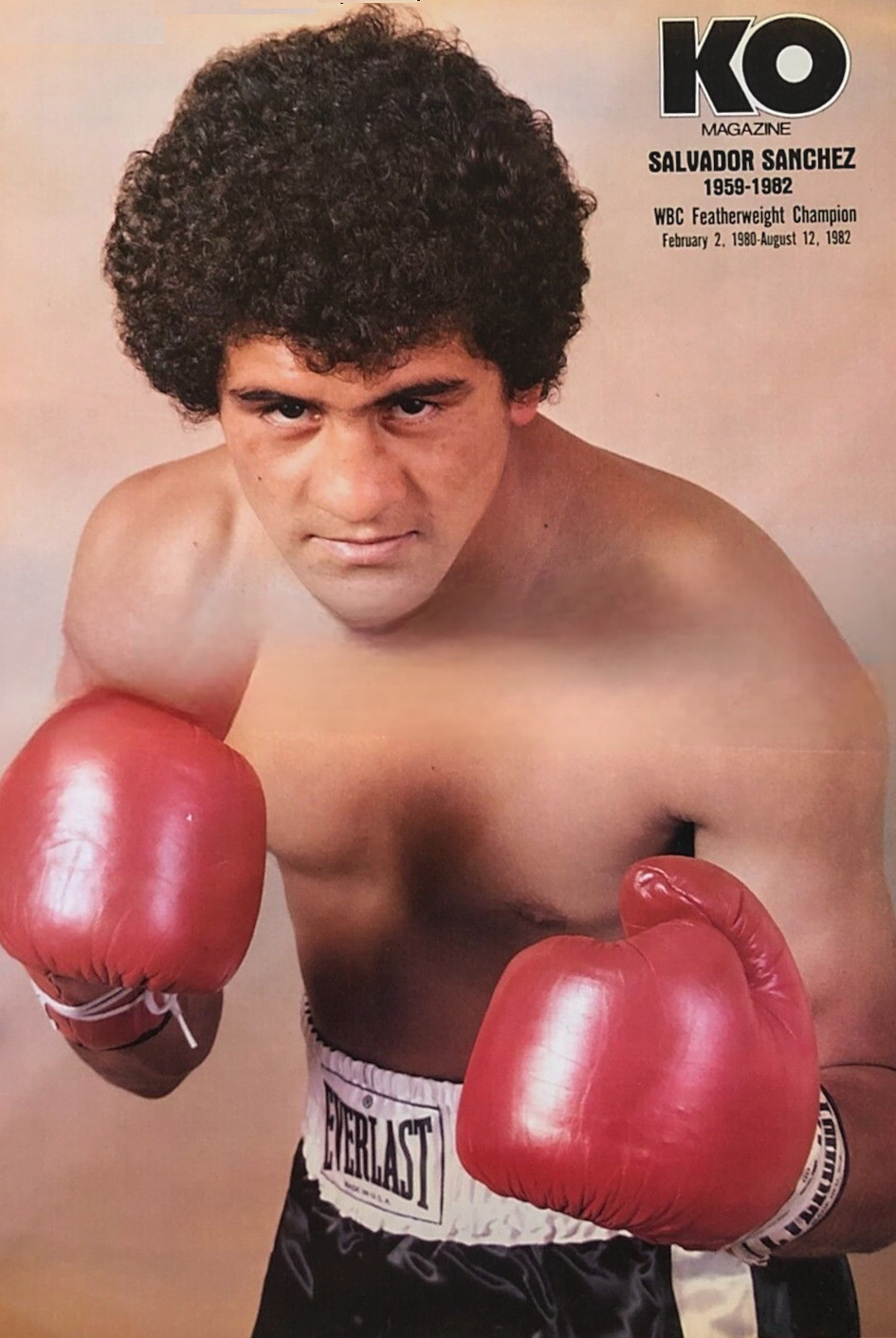 Portrait of Mexican boxer Salvador Sánchez