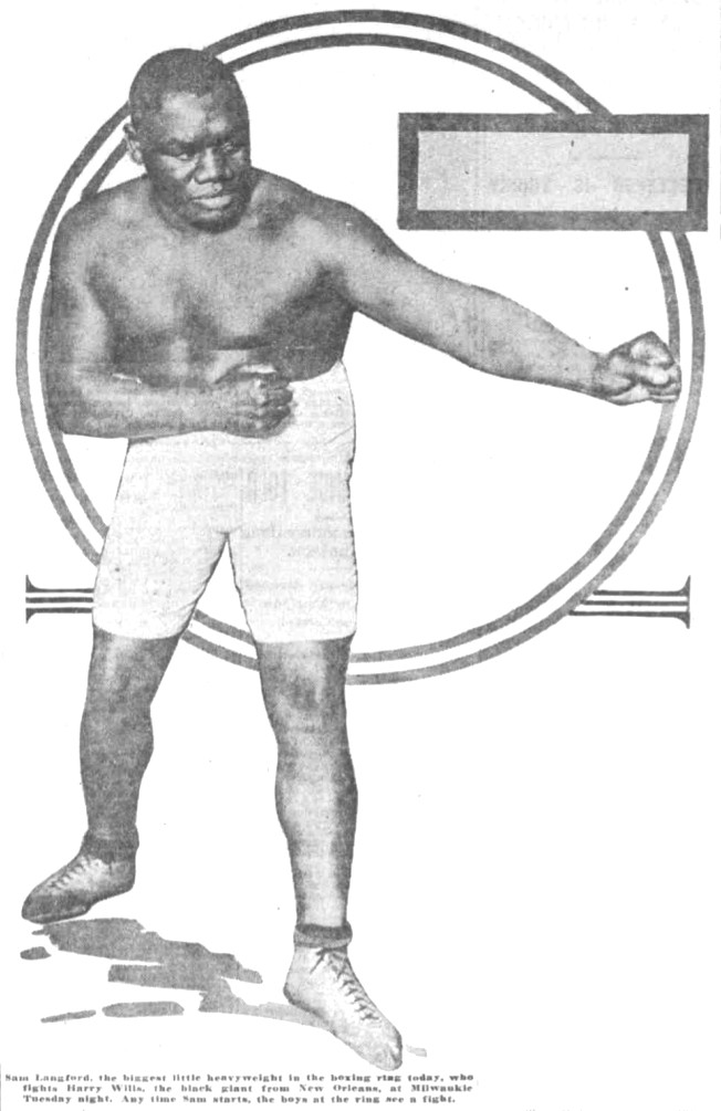 Photograph of Sam Langford in 1922
