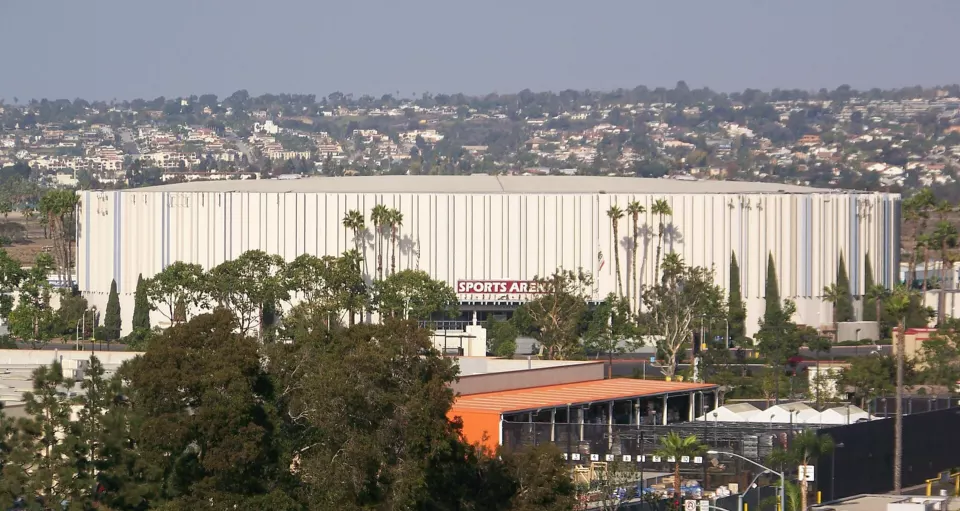 Exterior of the San Diego Sports Arena