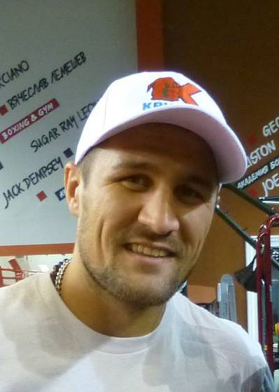 Portrait of Russian boxer Sergey Kovalev