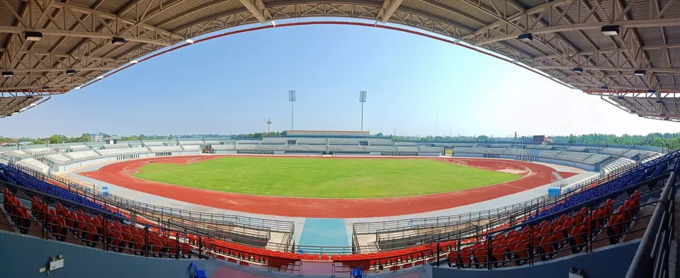 Sports stadium in Sisaket Province, Thailand